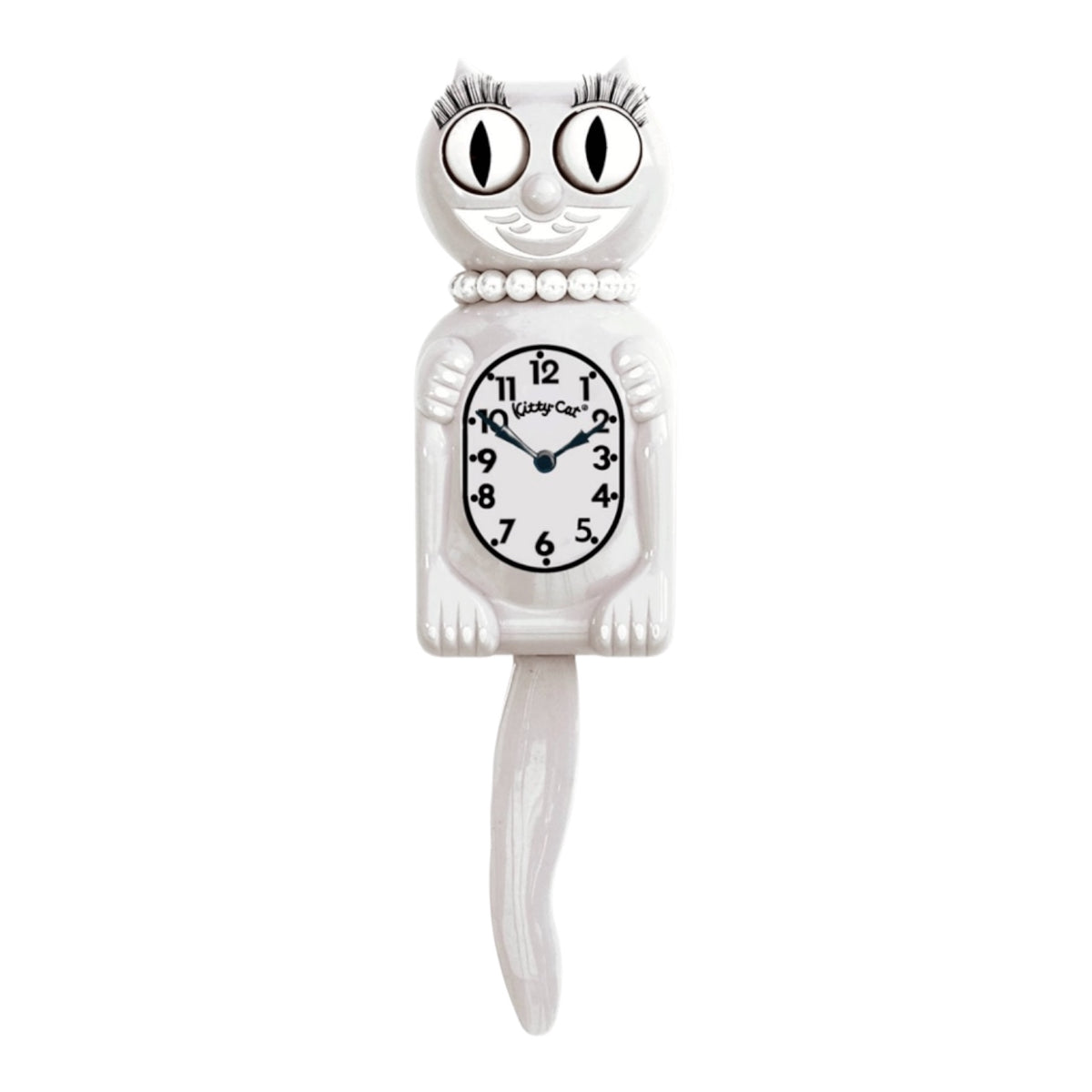 White Miss Kitty-Cat Klock (Smaller Size)