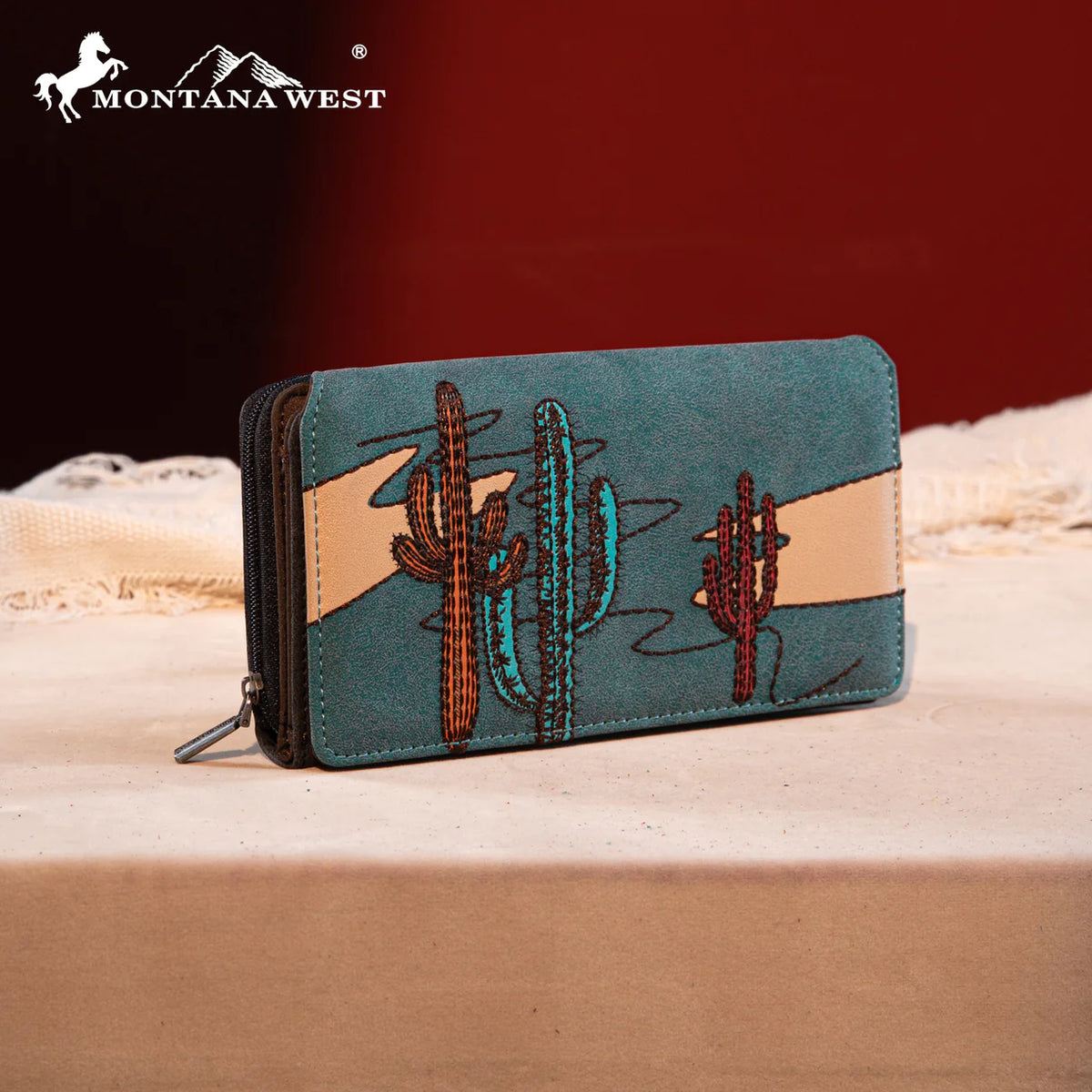 Montana West Embroidered Collection Long Wallet