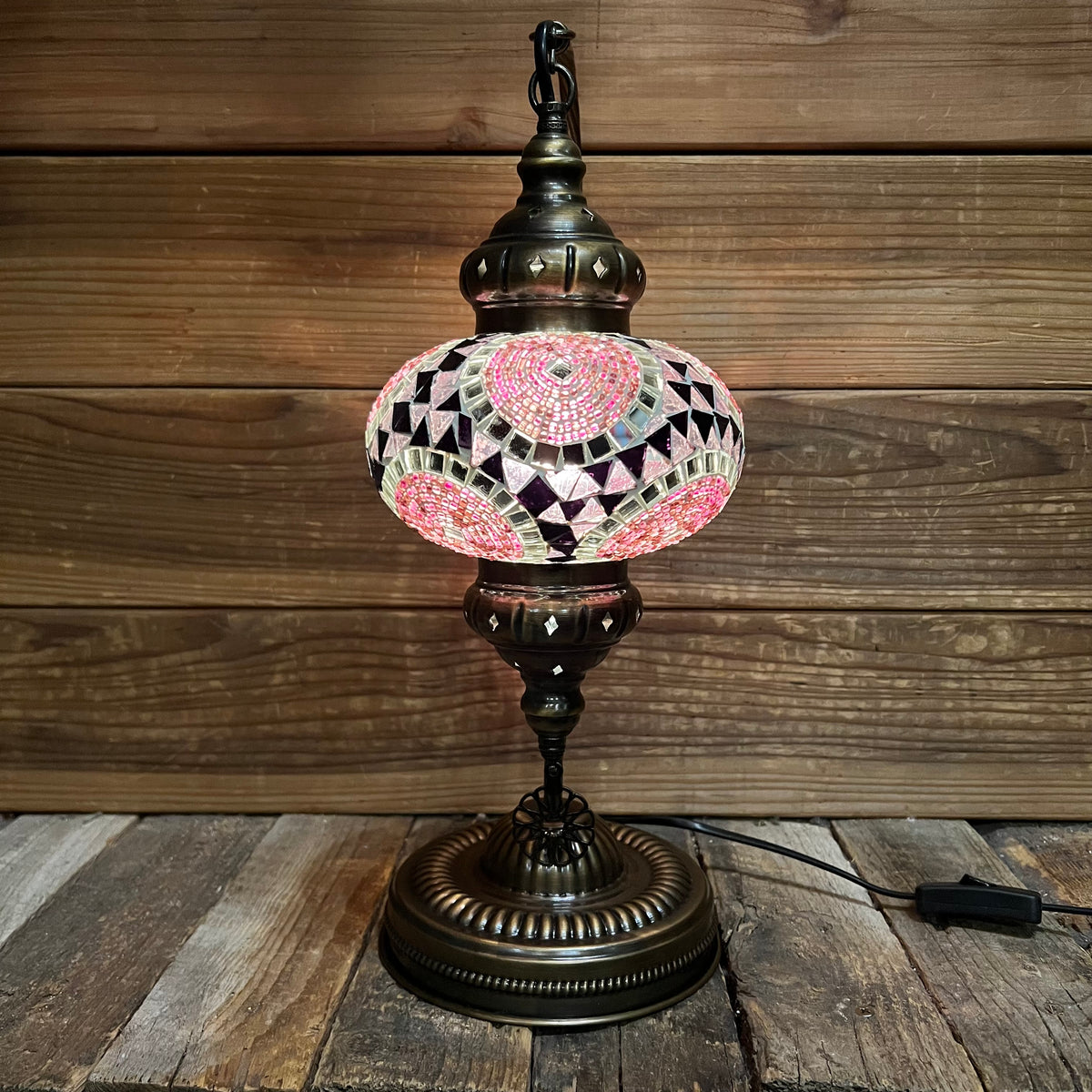 Handmade Half a Heart Turkish Lamps - Purple