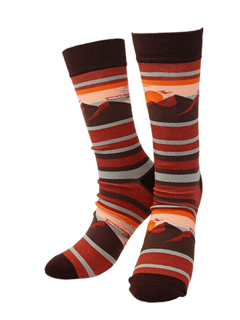 Mountain Stripe Lone Rock Knit Socks