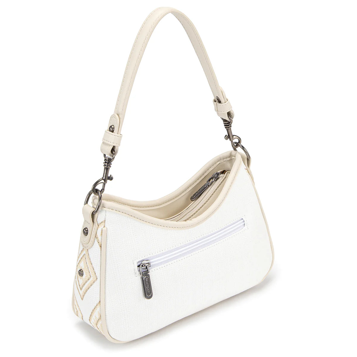 Wrangler Aztec Studded Shoulder Bag With Mini Pouch Beige