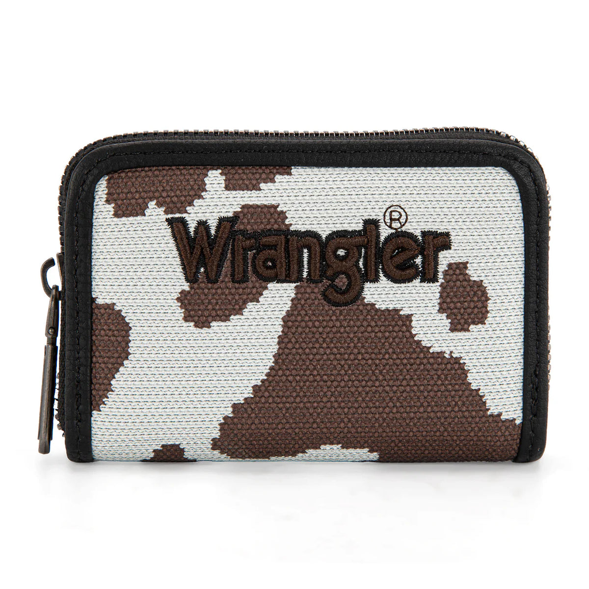 Wrangler Small Cow Print Zip Wallet