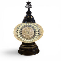 7” Turkish Table Lamp White