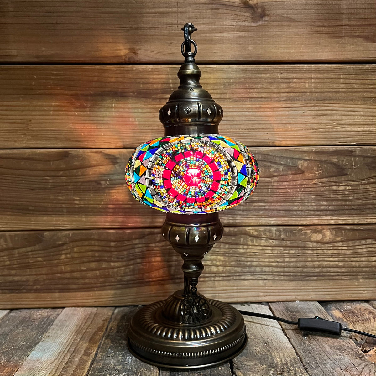 Handmade Half a Heart Turkish Lamps - Dark Multicolor