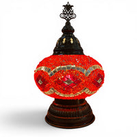 7” Turkish Table Lamp Red