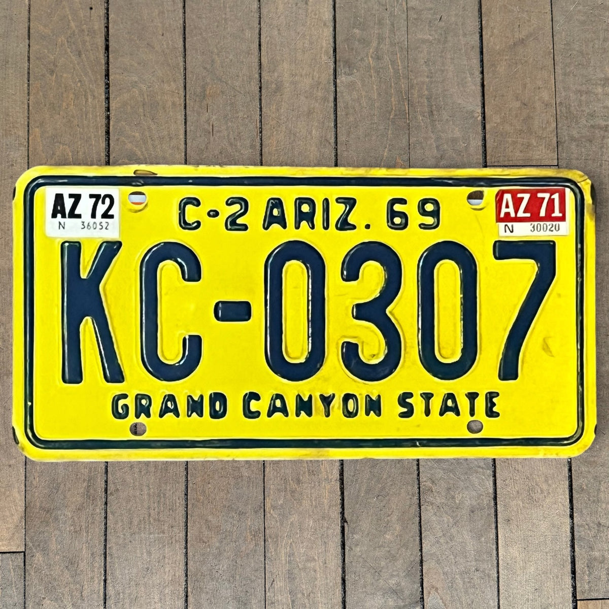 Arizona License Plate- Yellow
