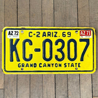 Arizona License Plate- Yellow