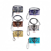 Buckle Flower Print Wallet