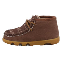 Infant’s Chukka Driving Moc - Dark Brown & White