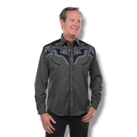 Scully Midnight Blue Diamond Snap Shirt