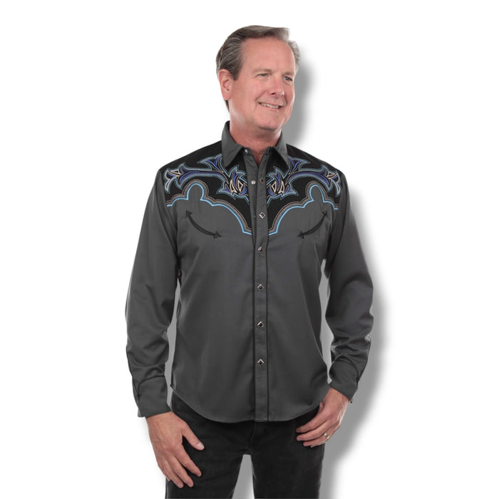 Scully Midnight Blue Diamond Snap Shirt