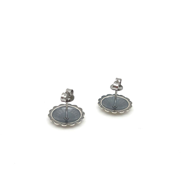 Small Round Navajo Concho Earrings