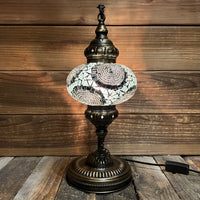 Handmade Half a Heart Turkish Lamps - White
