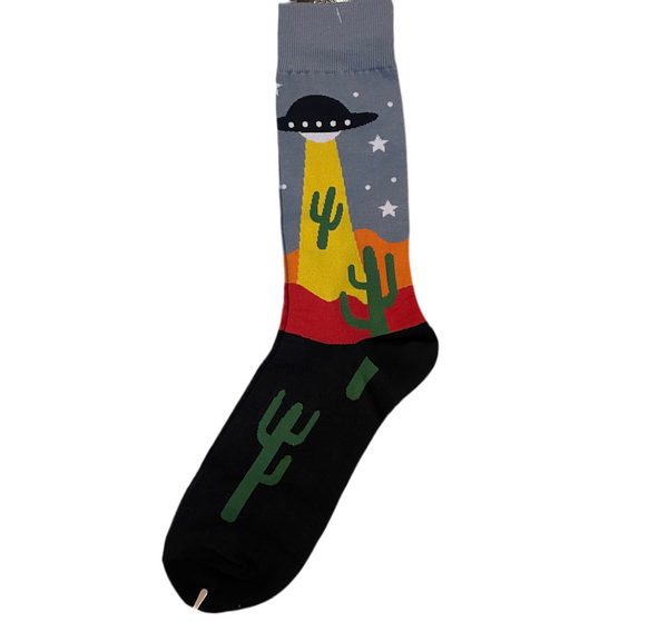 Desert at Night UFO Socks