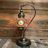 Handmade Half a Heart Turkish Lamps - Dark Multicolor