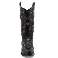 Black Star Women’s Marfa Star Inlay Studded Western Boots - Snip Toe