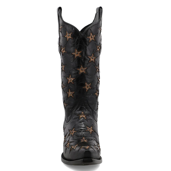 Black Star Women’s Marfa Star Inlay Studded Western Boots - Snip Toe