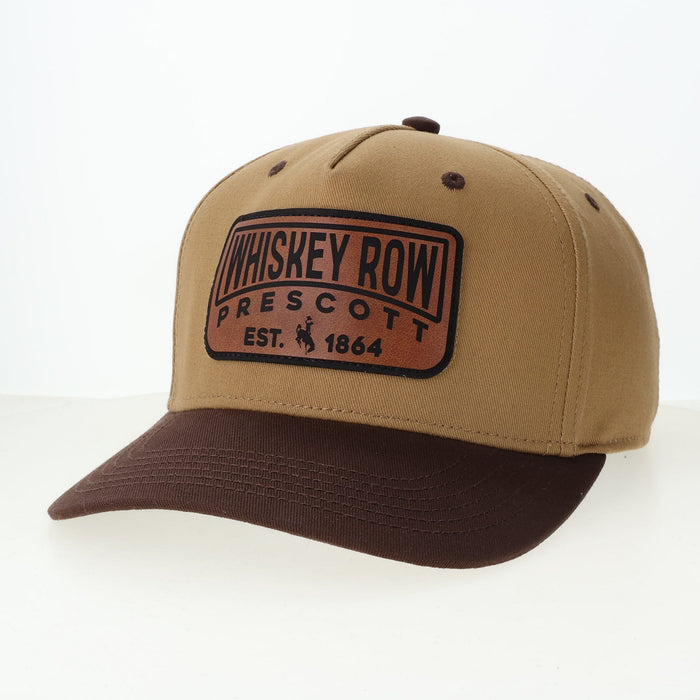Whiskey Row Prescott Leather Patch Baseball Cap