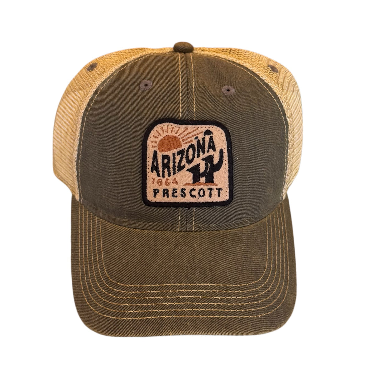 Prescott Arizona Saguaro Green Acid Wash Cap