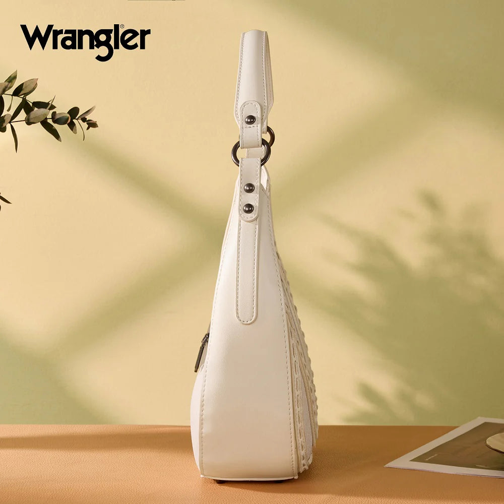 Wrangler Contrast Stitch Chevron Hobo Shoulder Bag