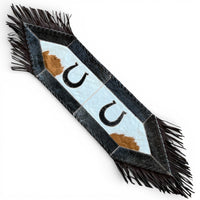 Small Cowhide Table Runners - Horseshoe