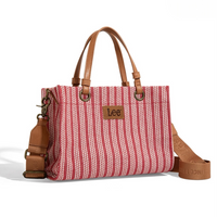 LEE Striped Canvas Carry-All Tote Bag