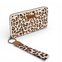 Leopard Print Zip Wallet Wristlet