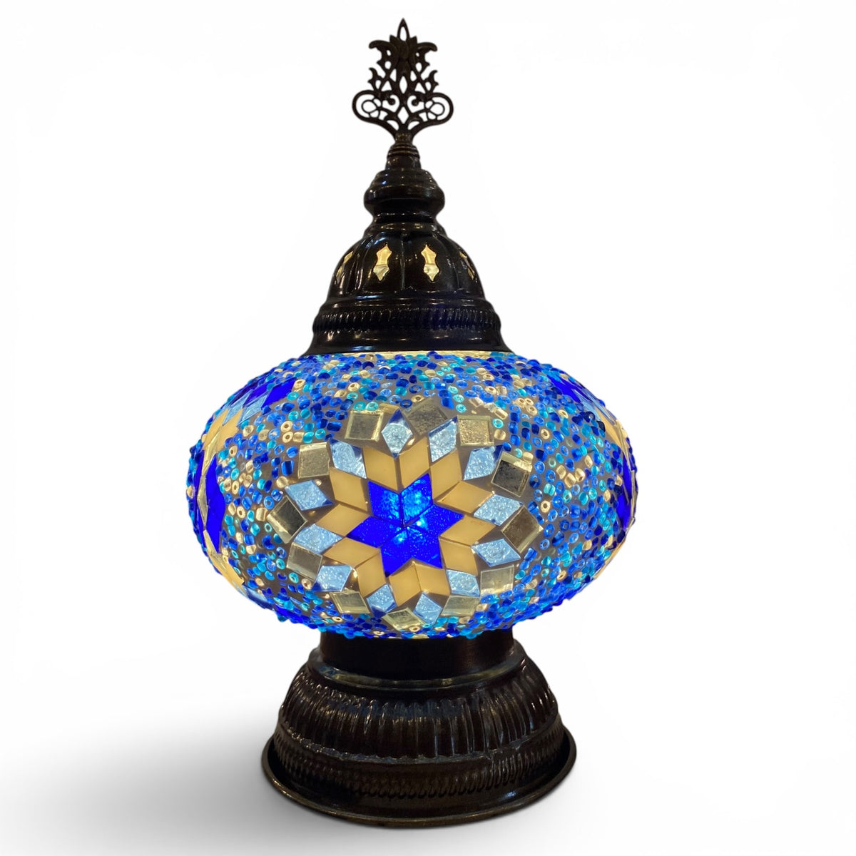 7” Turkish Table Lamp Blue
