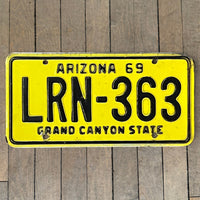 Arizona License Plate- Yellow