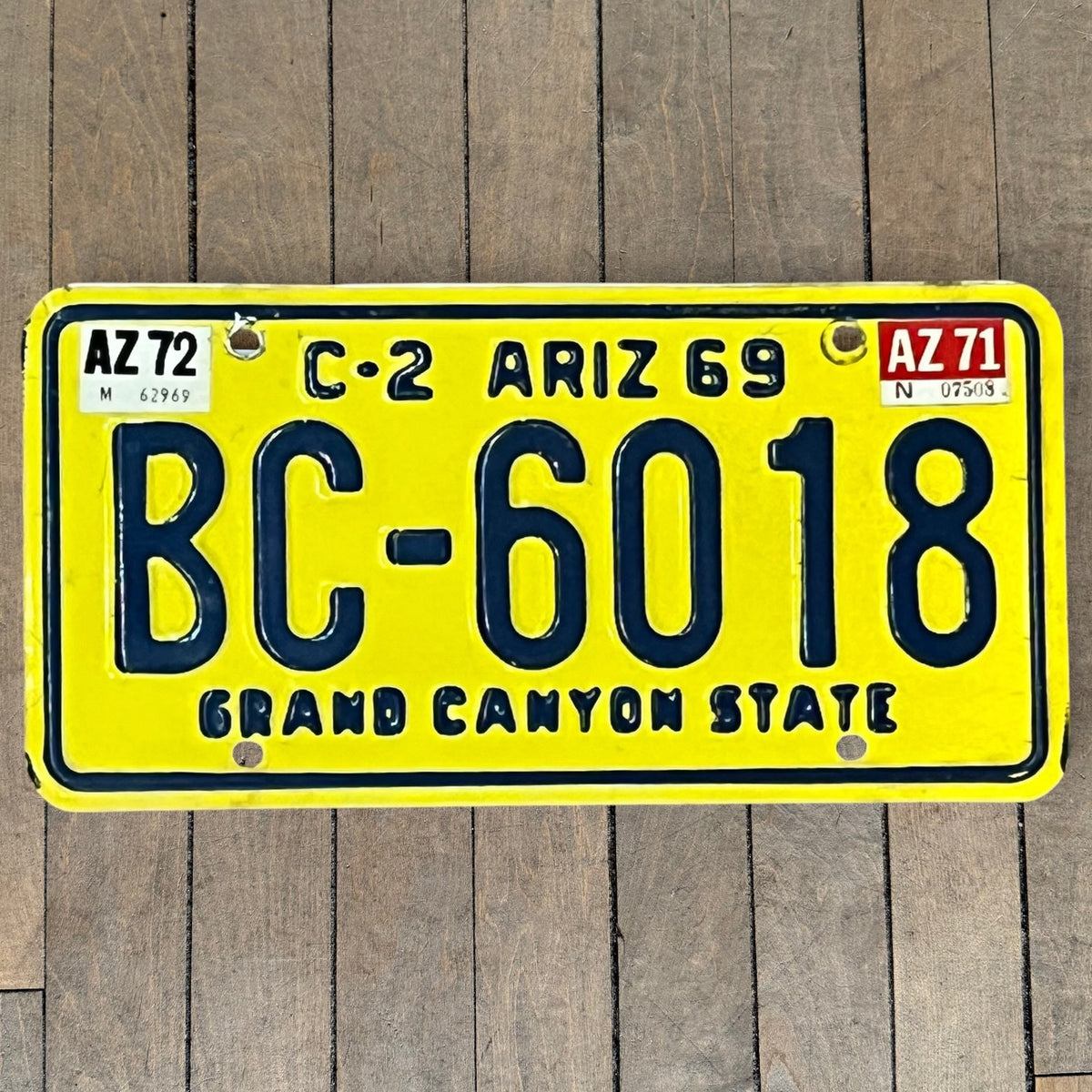 Arizona License Plate- Yellow
