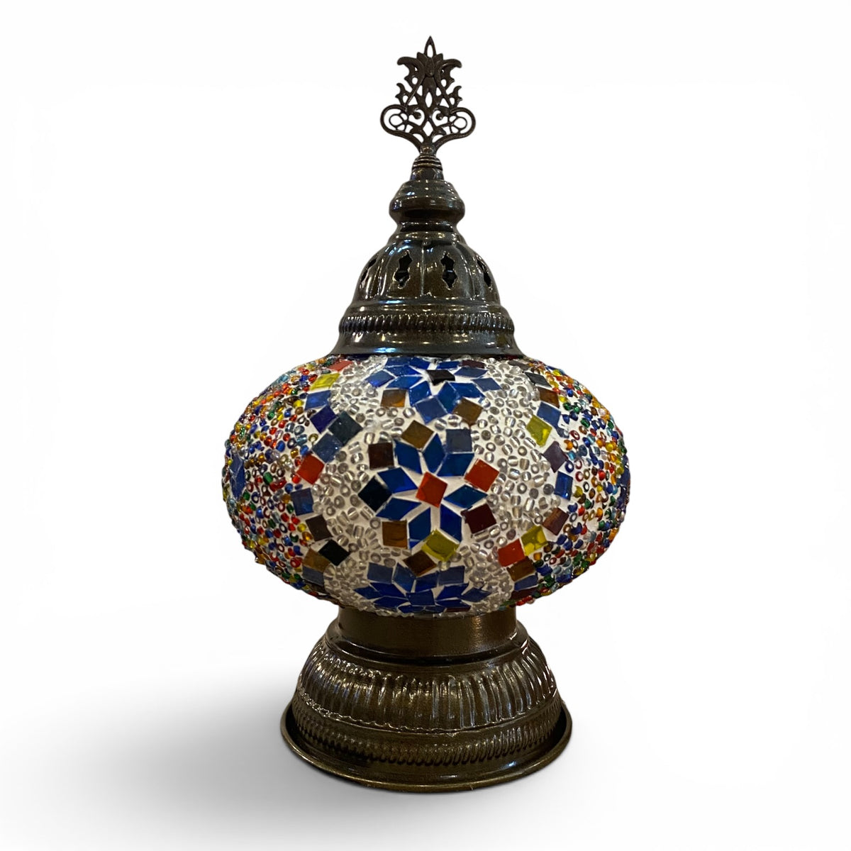 7” Turkish Table Lamp Multicolored