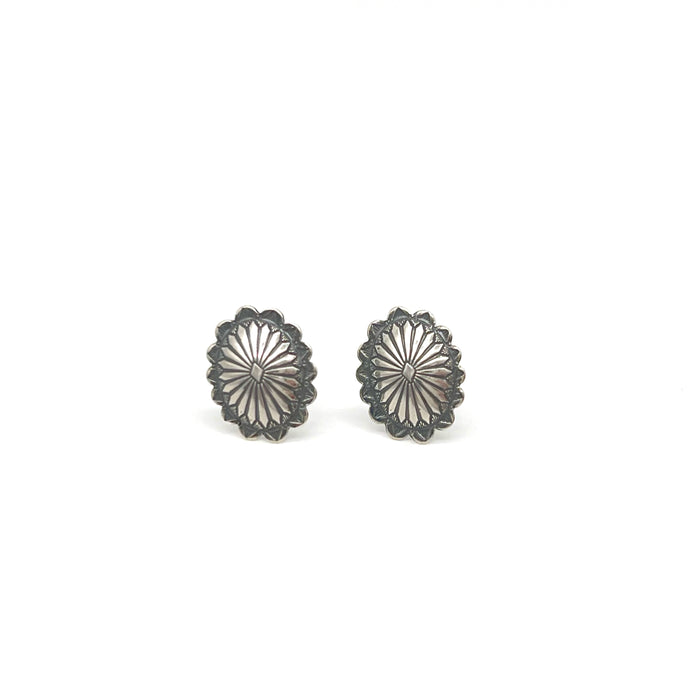 Small Oval Navajo Concho Earrings
