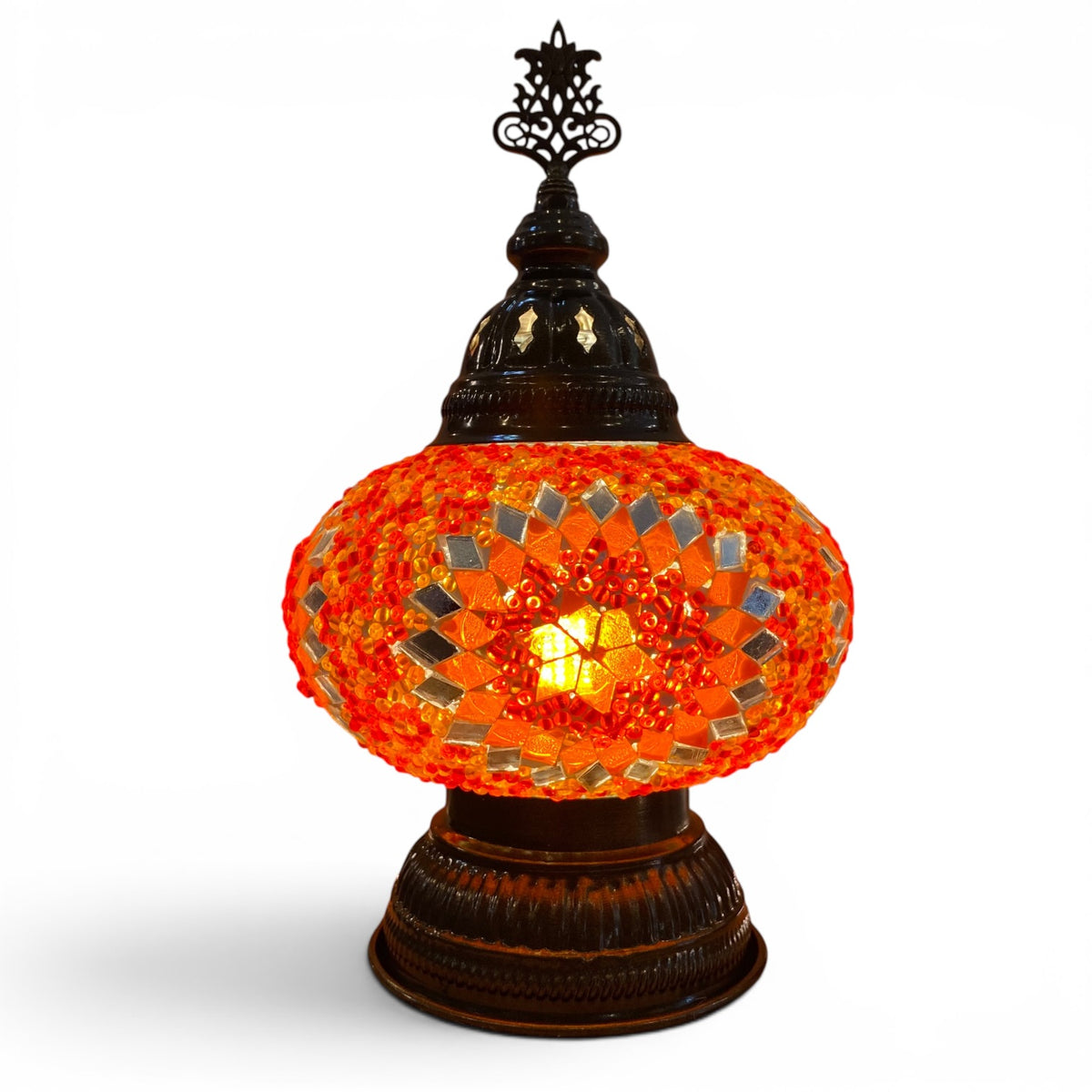 7” Turkish Table Lamp Orange
