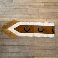 Medium Cowhide Table Runner - Horseshoe