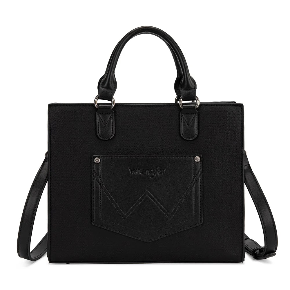 Wrangler Contrast Stitch Chevron Hobo Tote Bag