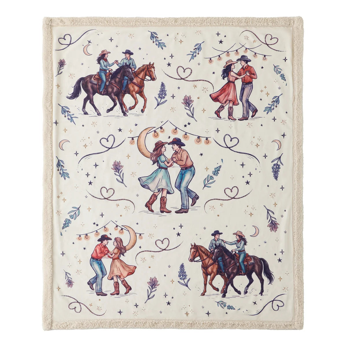 Rodeo Nights Campfire Sherpa Throw