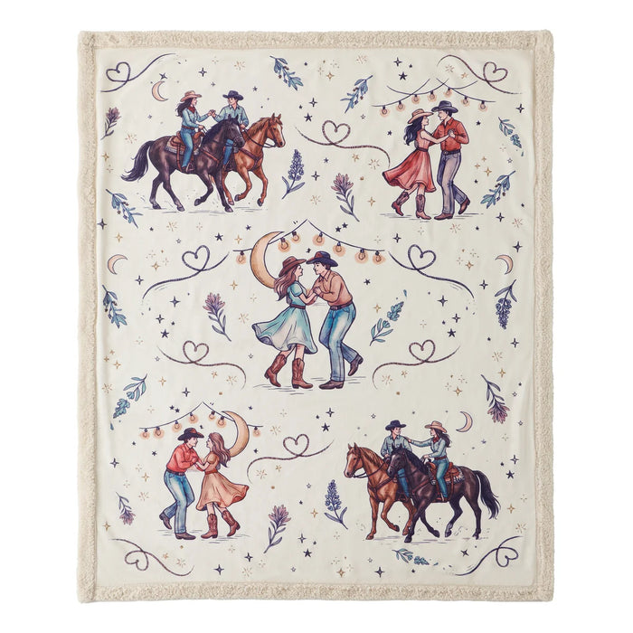Rodeo Nights Campfire Sherpa Throw