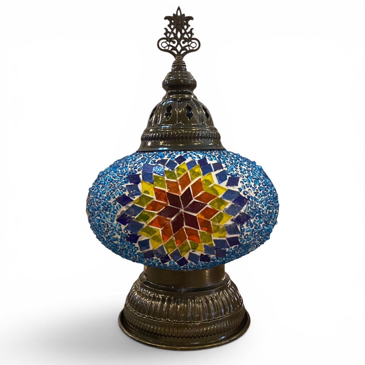 7” Turkish Table Lamp Multicolored