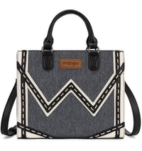 Wrangler Contrast Stitch Chevron Hobo Tote Bag