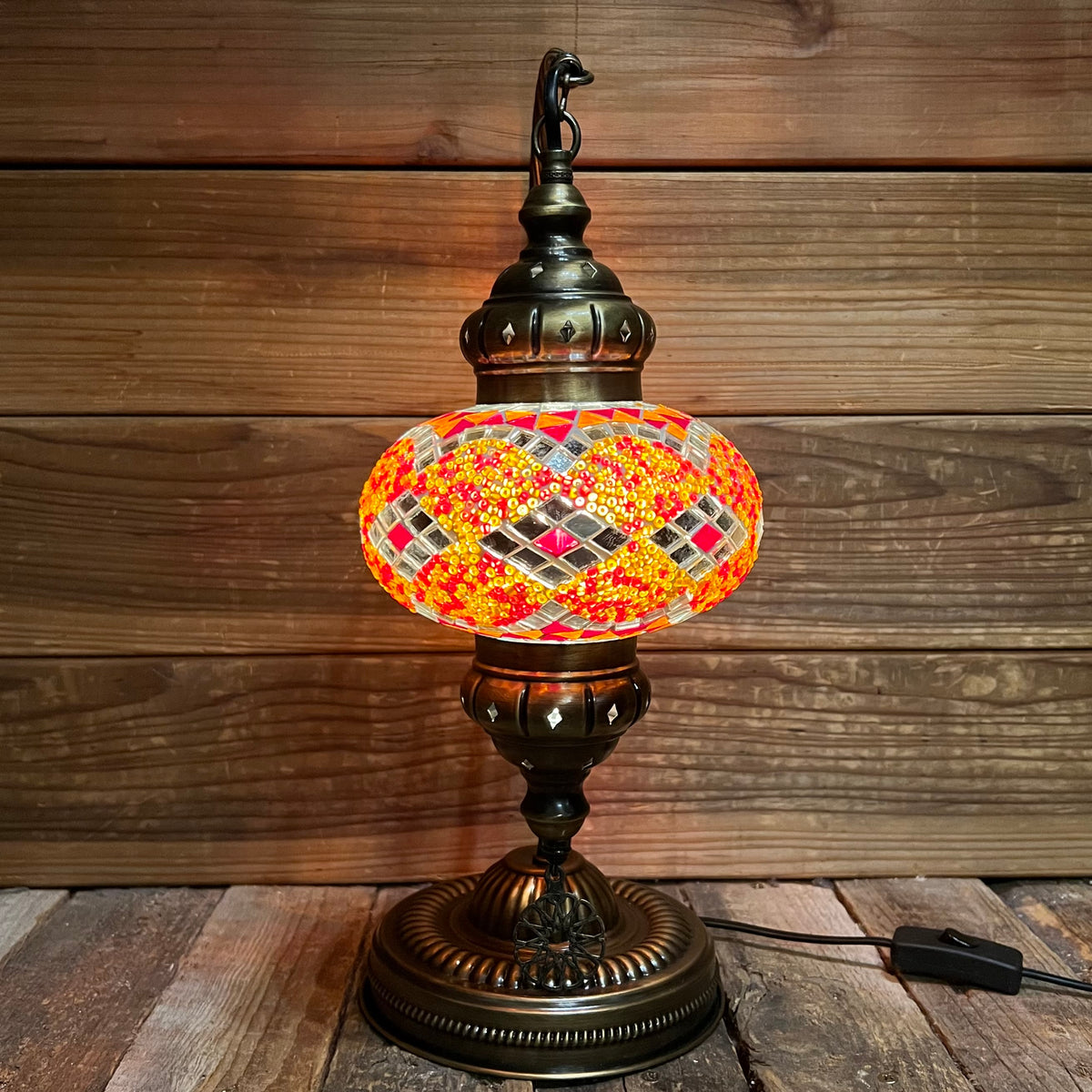 Handmade Half a Heart Turkish Lamps - Orange