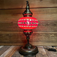 Handmade Half a Heart Turkish Lamps - Red