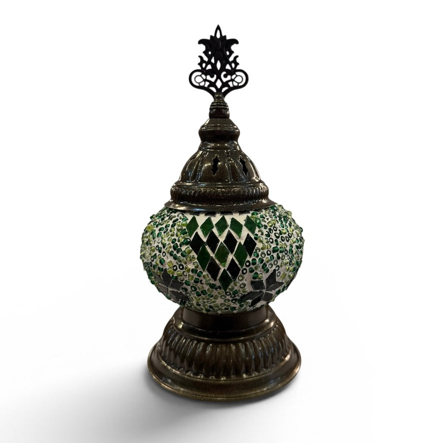 3” Turkish Table Lamp Green