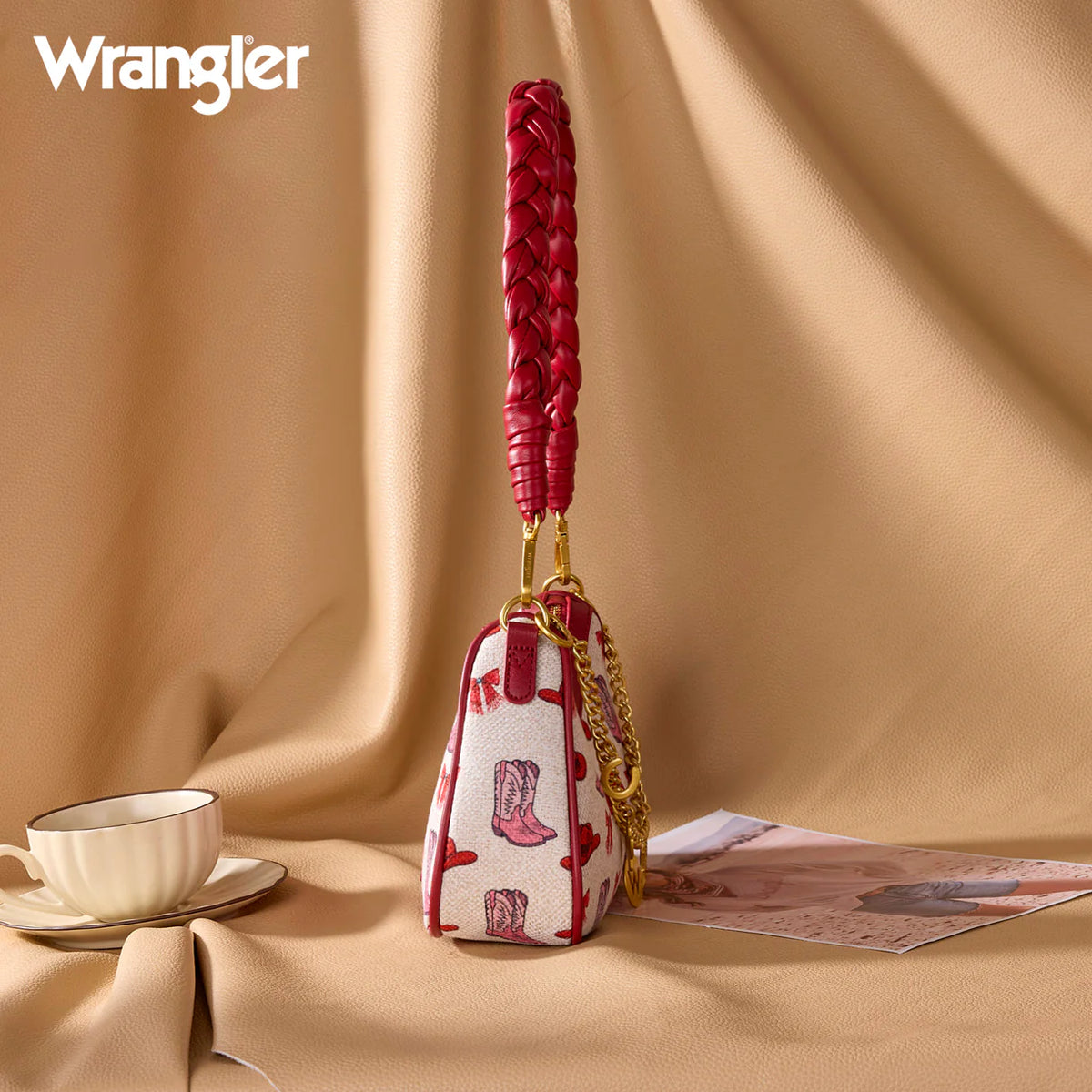 Wrangler Rodeo Icons Braided Handle Shoulder Bag