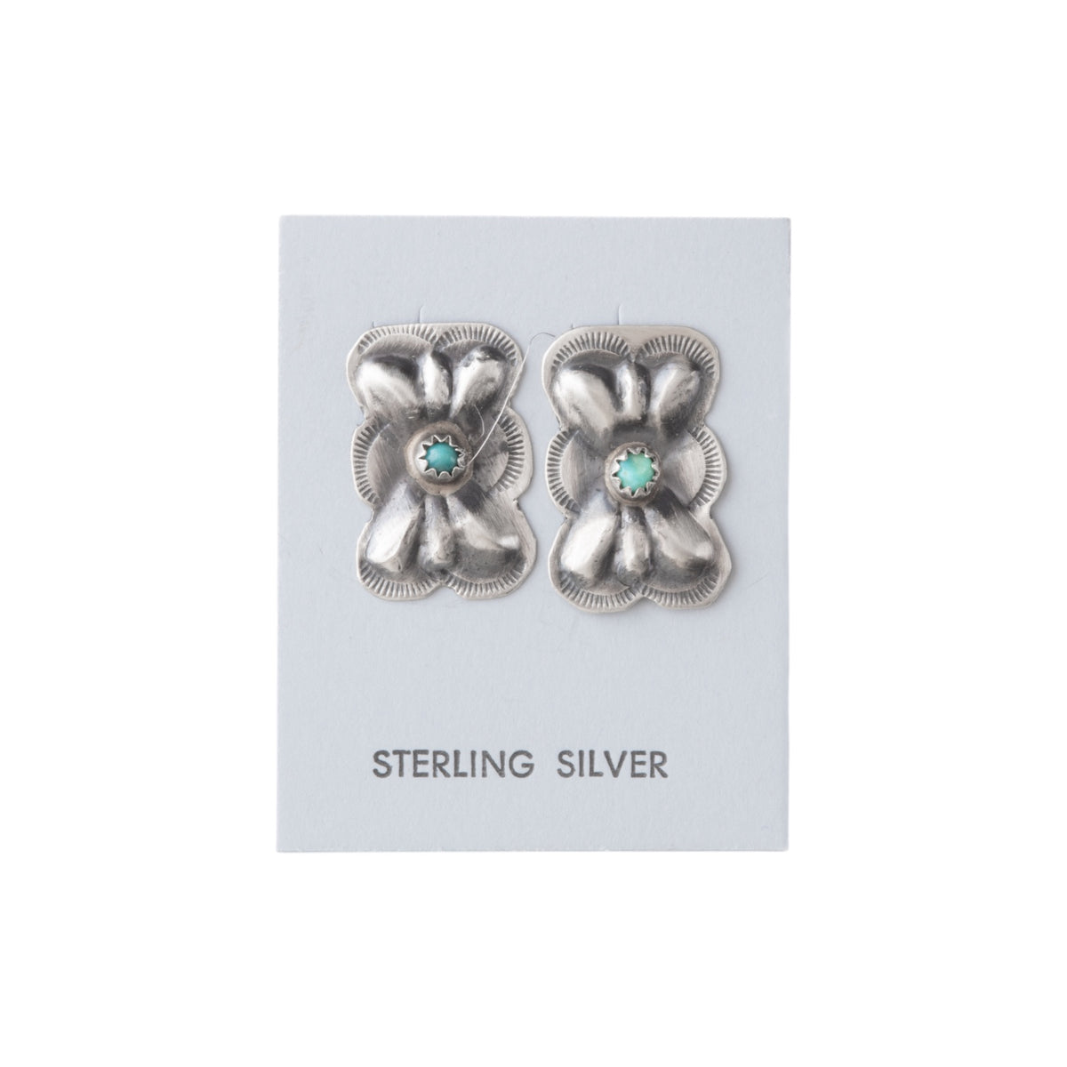 Turquoise Bowtie Navajo Stud Earrings
