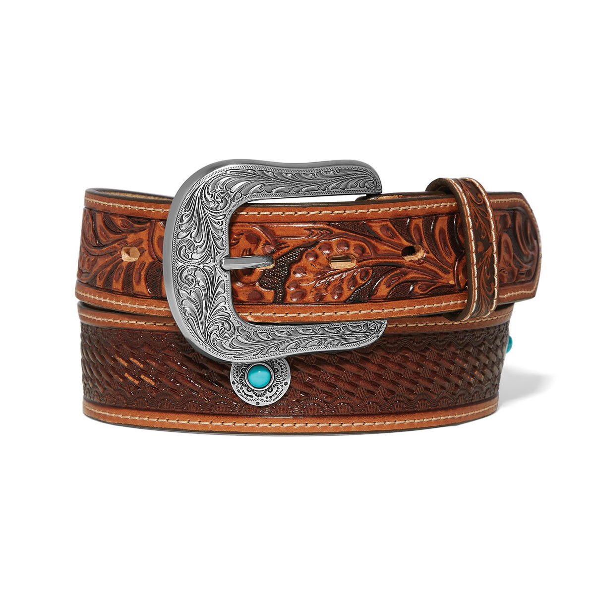 Dark Brown Durango Leather Belt