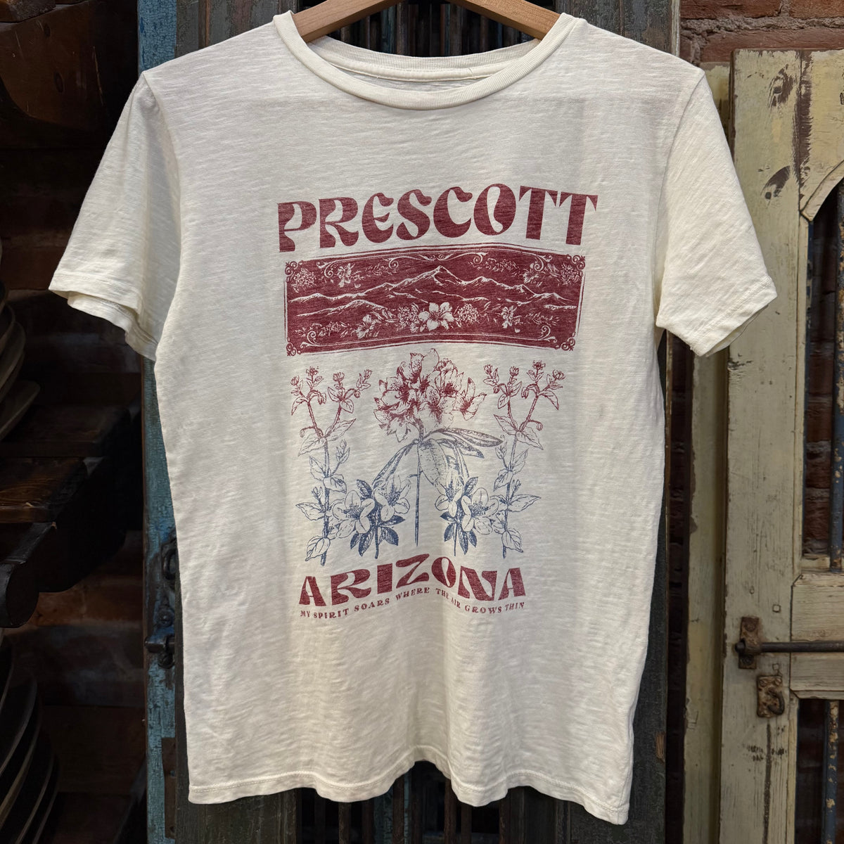 Women's Prescott Arizona "Where the air grows burnout " T-Shirt