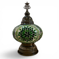 7” Turkish Table Lamp Green