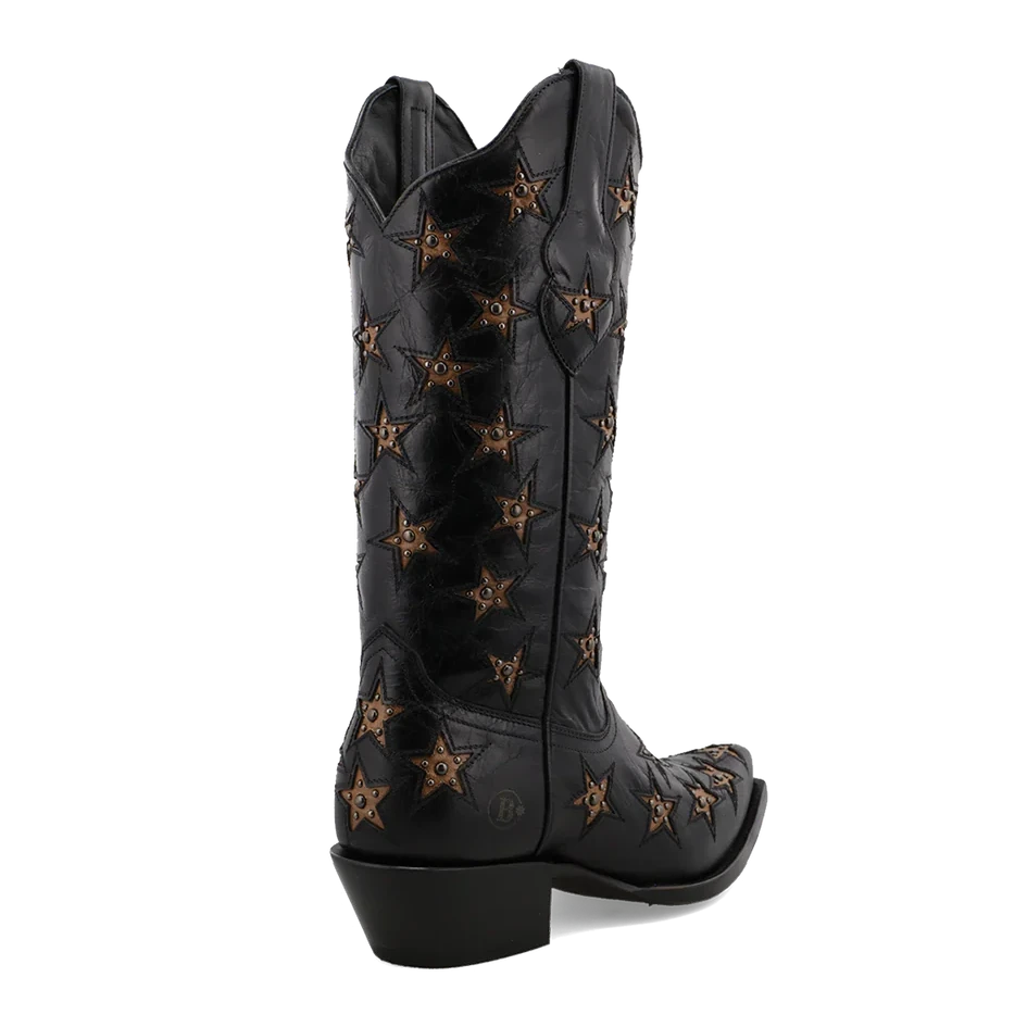 Black Star Women’s Marfa Star Inlay Studded Western Boots - Snip Toe