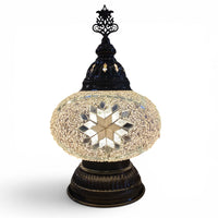 7” Turkish Table Lamp White