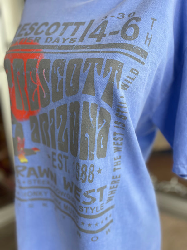 Prescott Frontier Days Drawn West Tee